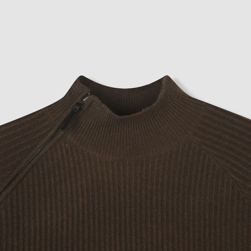 No.1545 diagonal zipper KNIT (4color)