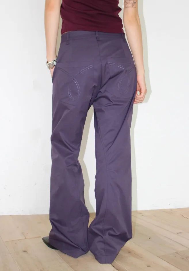 CURVED LINE BOOTCUT PANTS