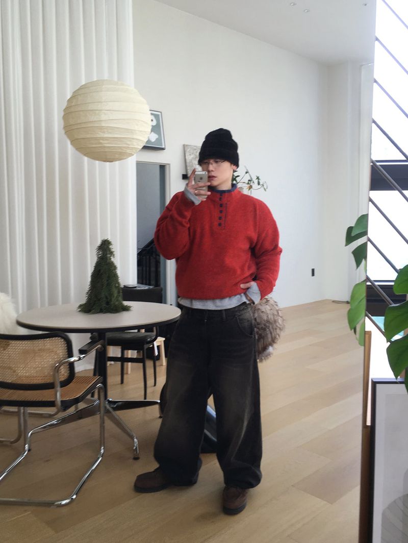 No.1534 P knit string anorak (4color)