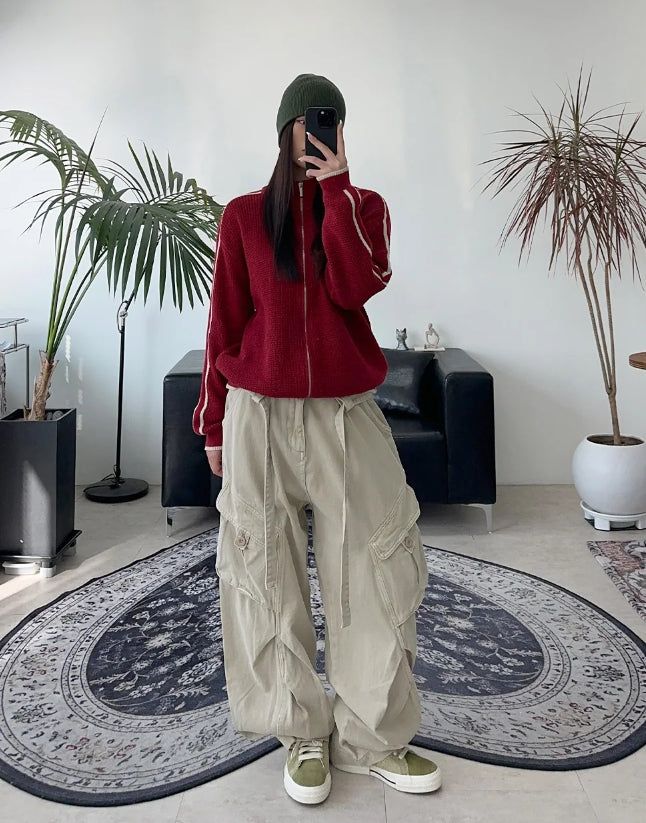 Raven Belted Dyeing Cargo Pants