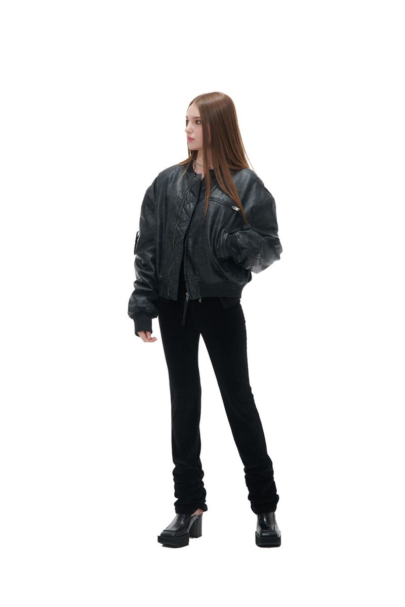 VELVET SHIRRING LEGGINGS