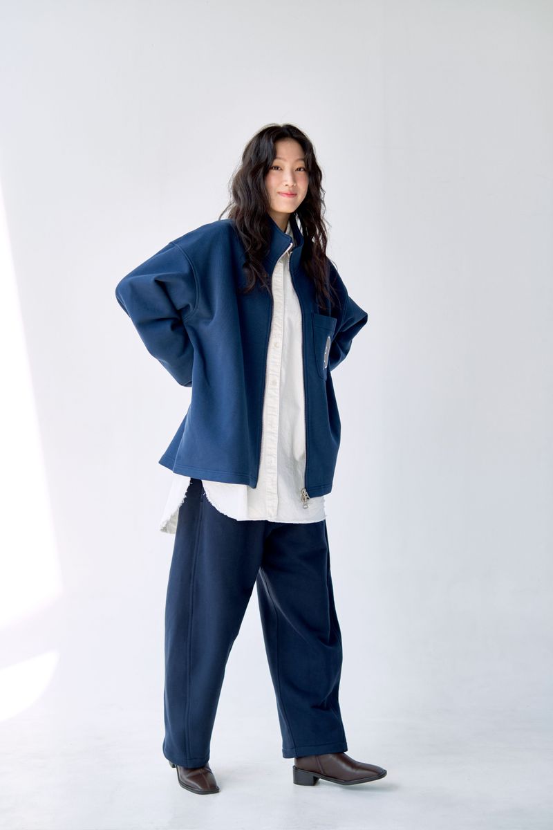 ALARM BALLON PANTS NAVY_UNISEX