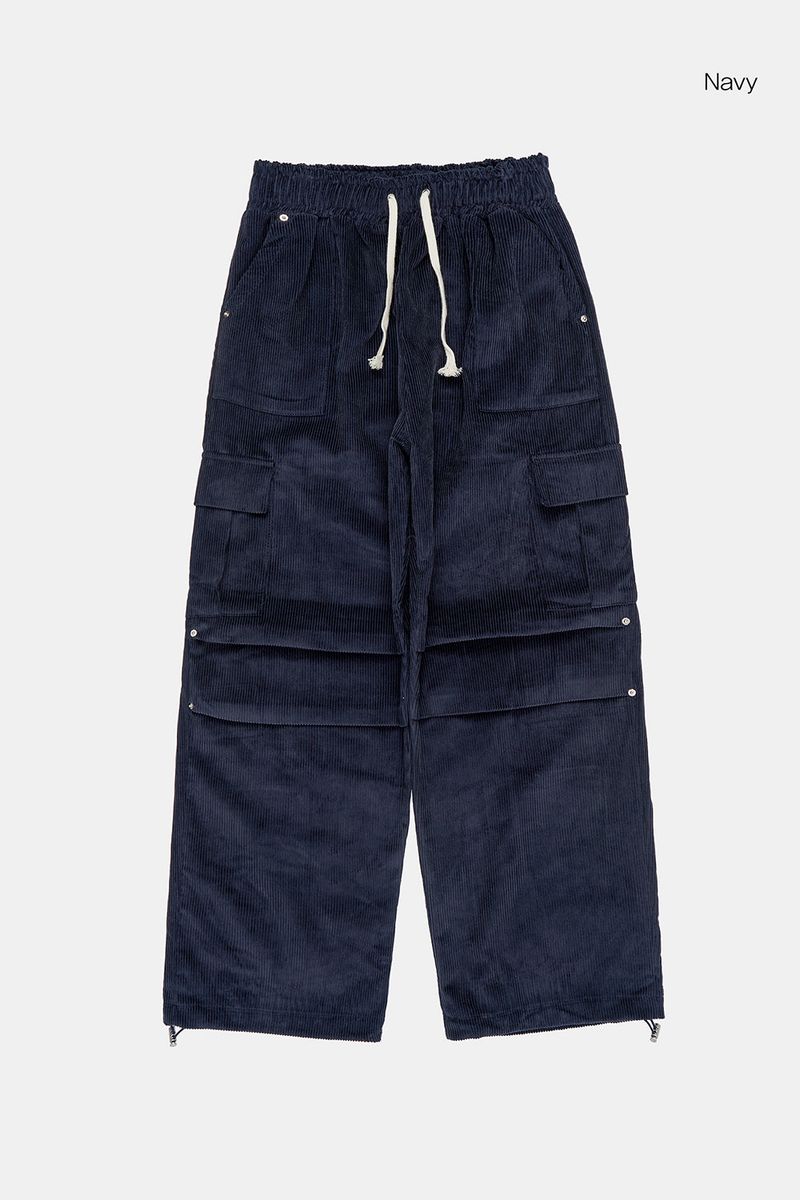 Rivet corduroy cargo work pants