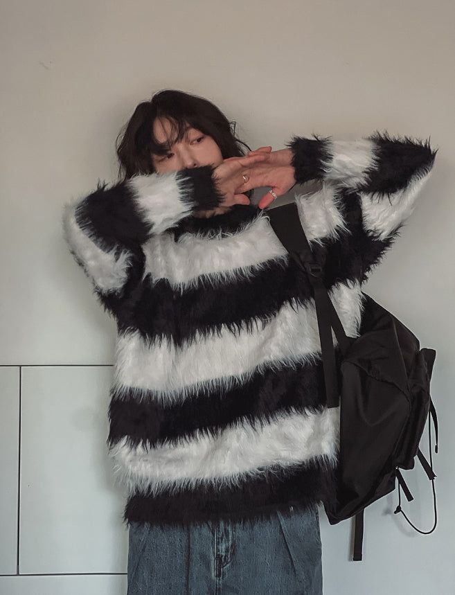 Haze Stripe Mohair Knit