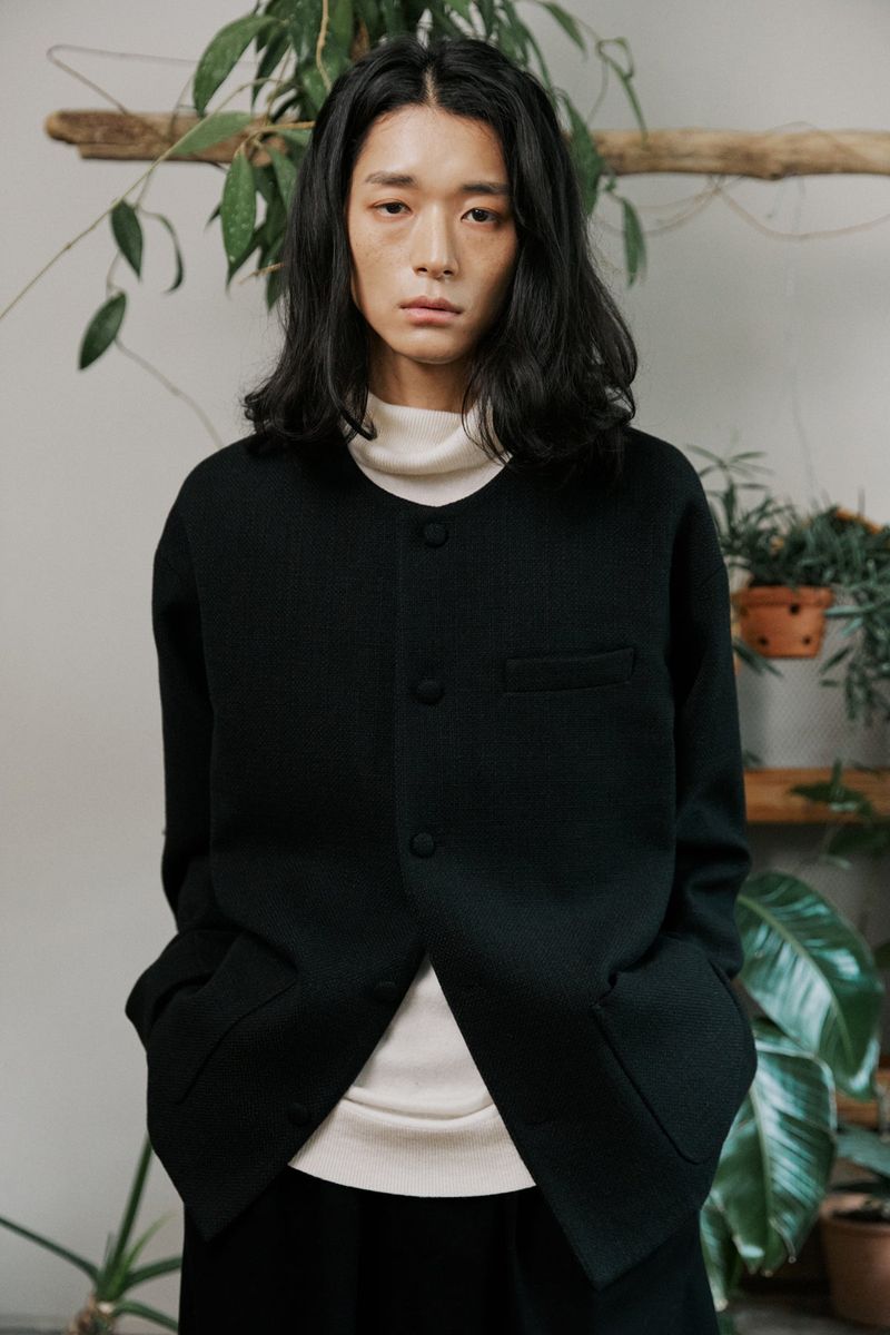 unisex tweed jacket black