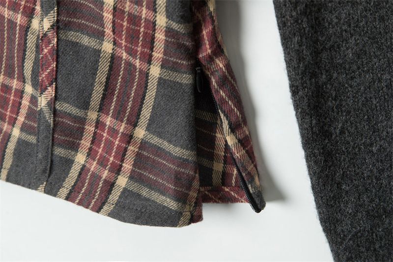 Mori Check Blended Knit Top 233426808