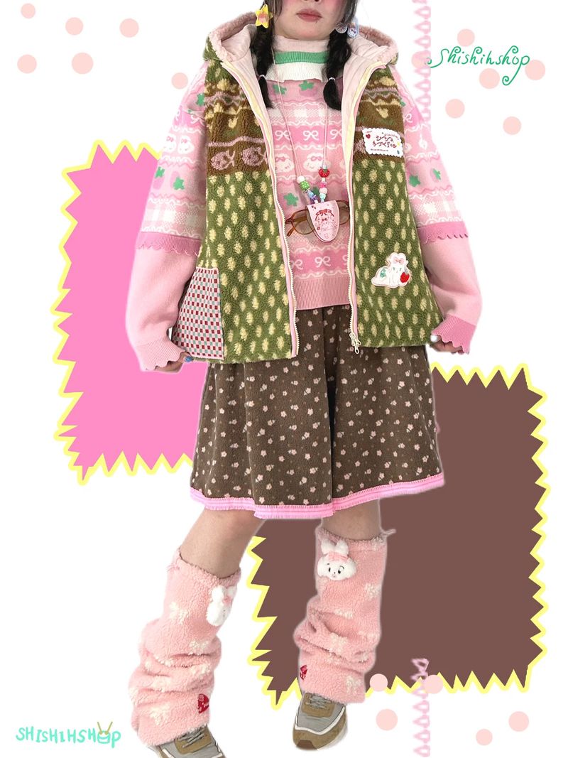 shishihshop（シーシーショップ）の「プラッシュ スカート パンツ（パンツ）」