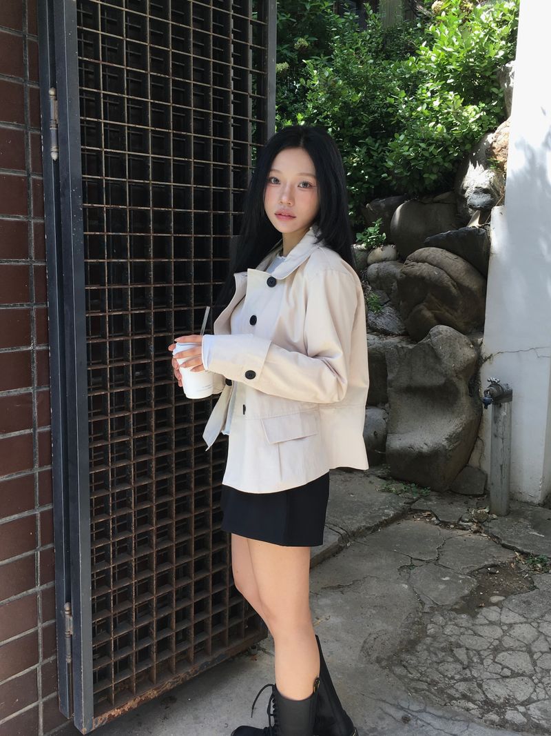 Ner Double Short Trench Jacket (2c)
