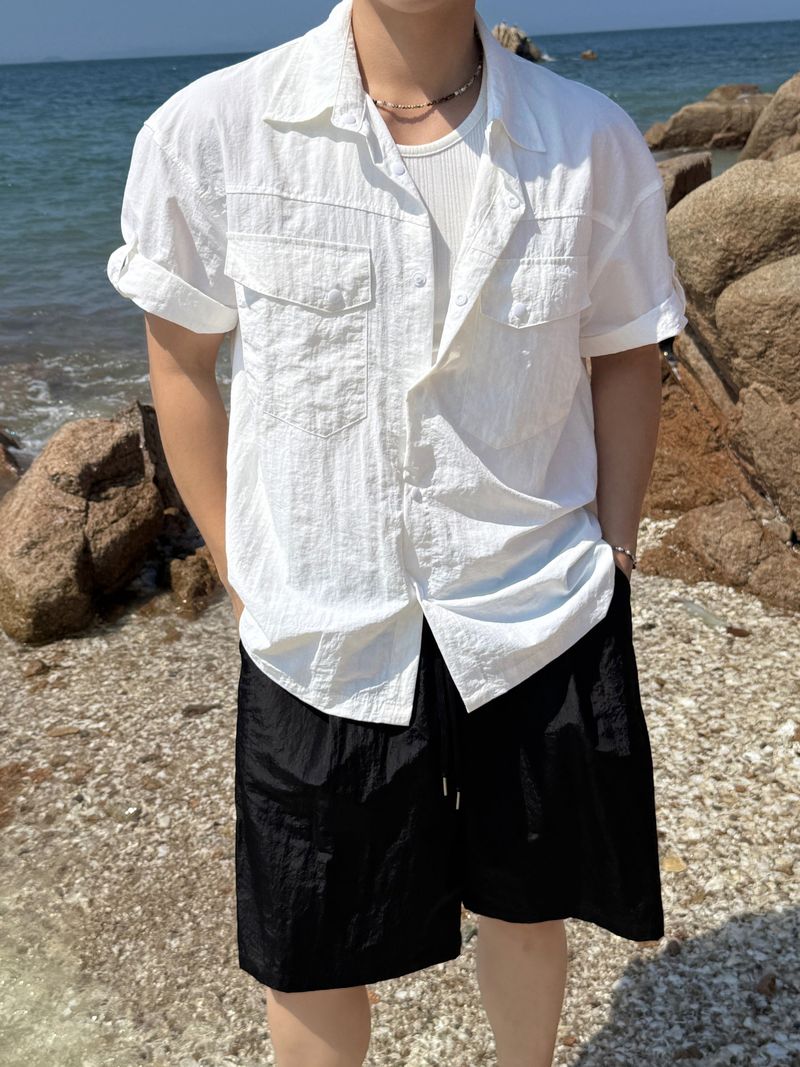 Swim nylon bermuda pants