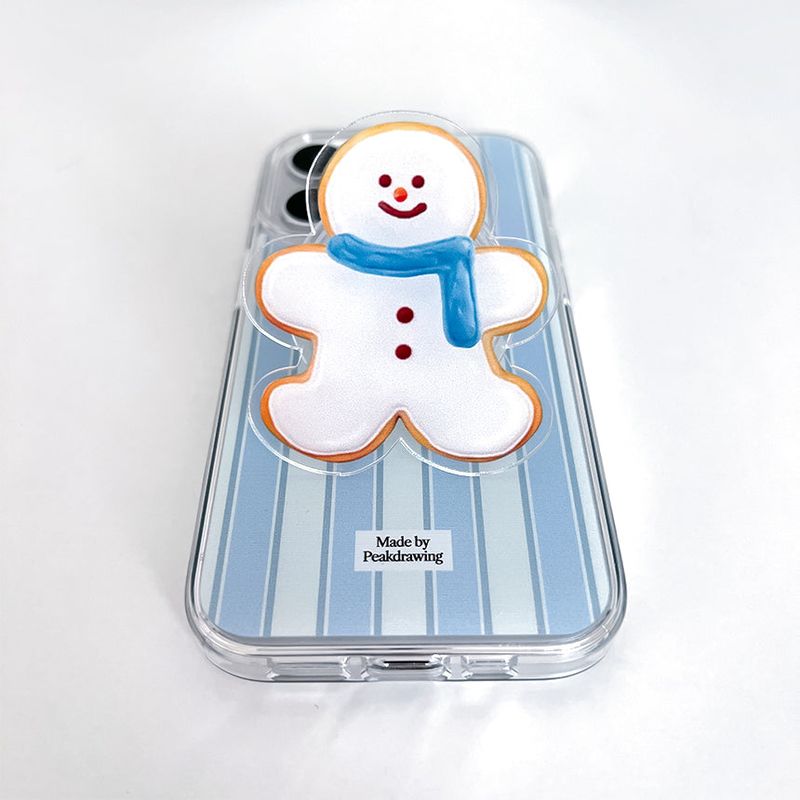 Snowman cookie phone grip (acrylic)