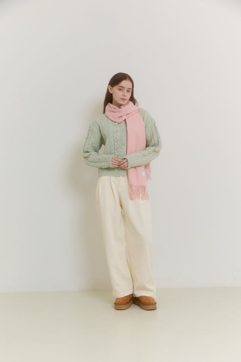 POMPOM TWIST CARDIGAN