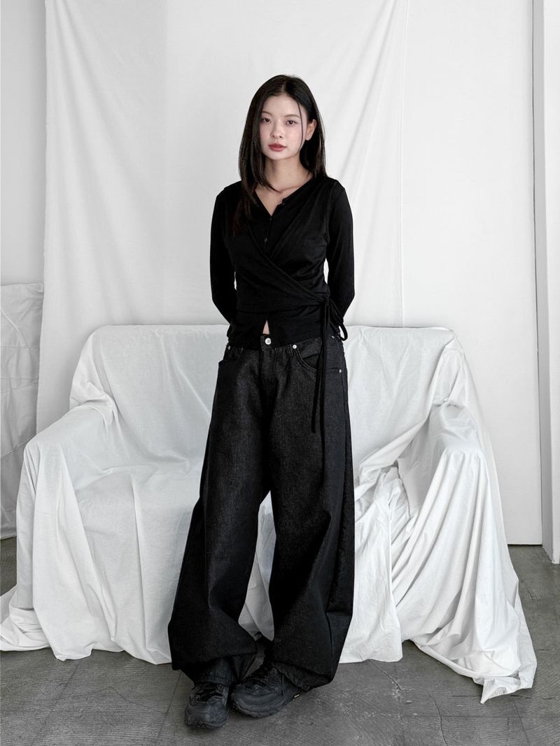  BALLON BLACK DENIM PANTS