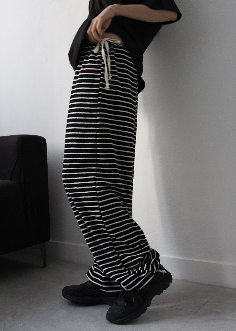 TERRY STRIPE PANTS