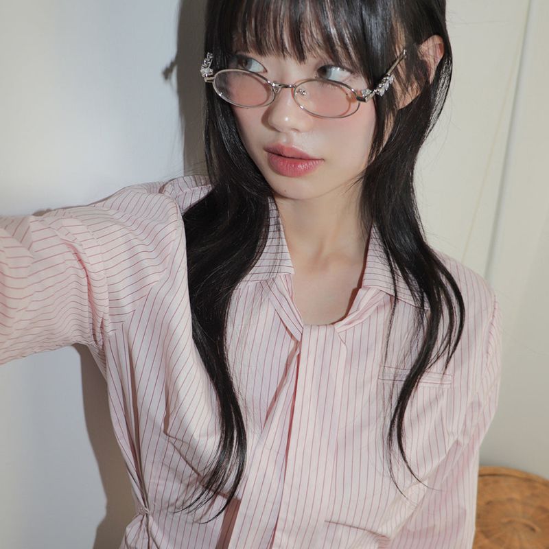 WONDER WONDER（ワンダーワンダー）の「タイプギークシックプレッピーストライプタイセットシャツ（トップス）」