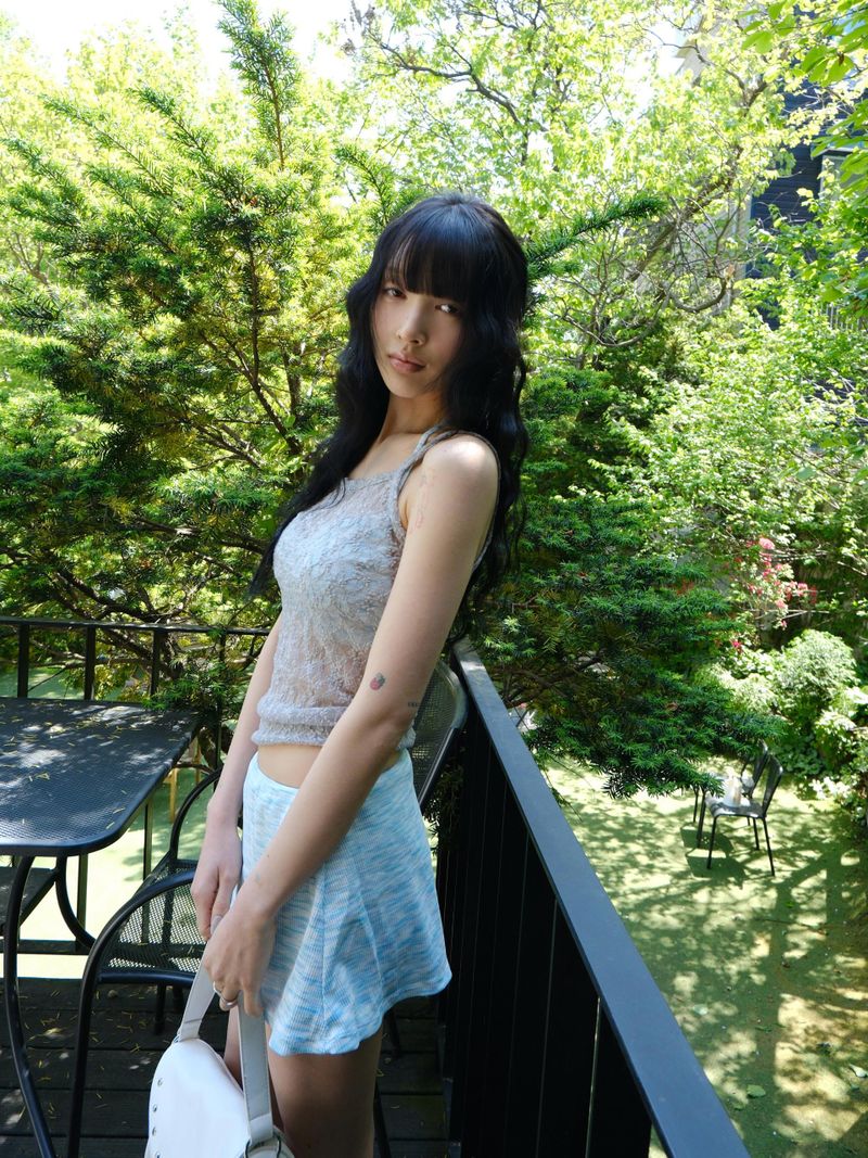 レース シースルー スリーブレス