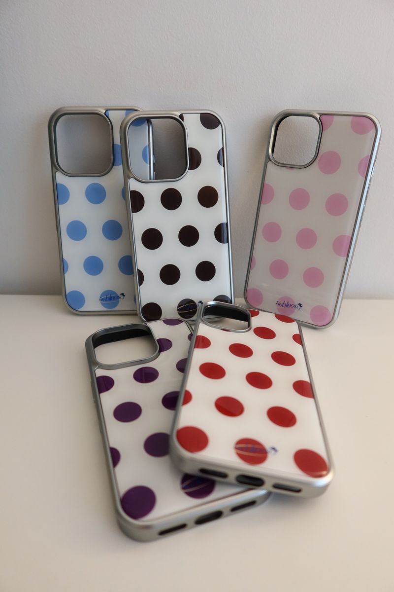 dot silver epoxy case [classic red]