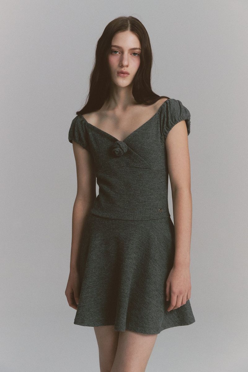 MOILLY(モイリー)の「Rose Flare Dress Charcoal(Dresses)」