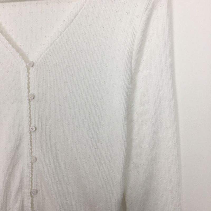 Vertical punching v-neck cardigan (4color)