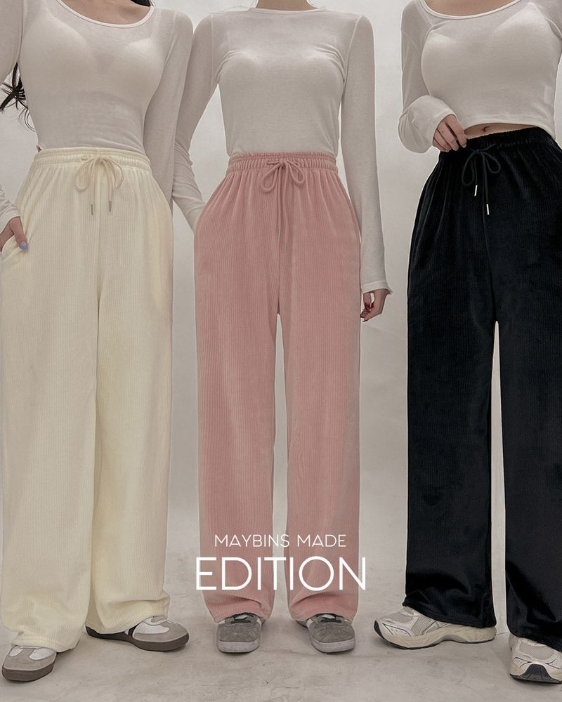 【MADE】 Banding wide pants