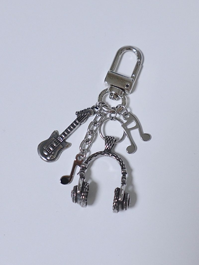  Headphone music guitar keyring