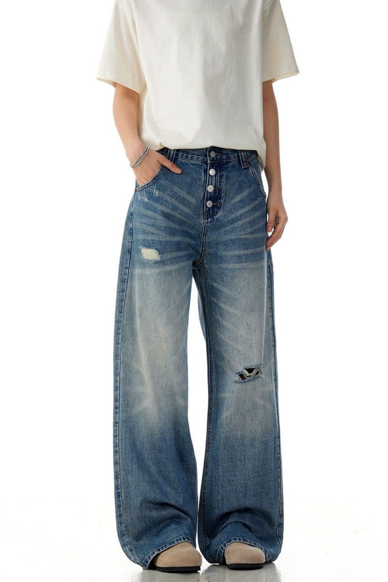 Washed Ripped Jeans