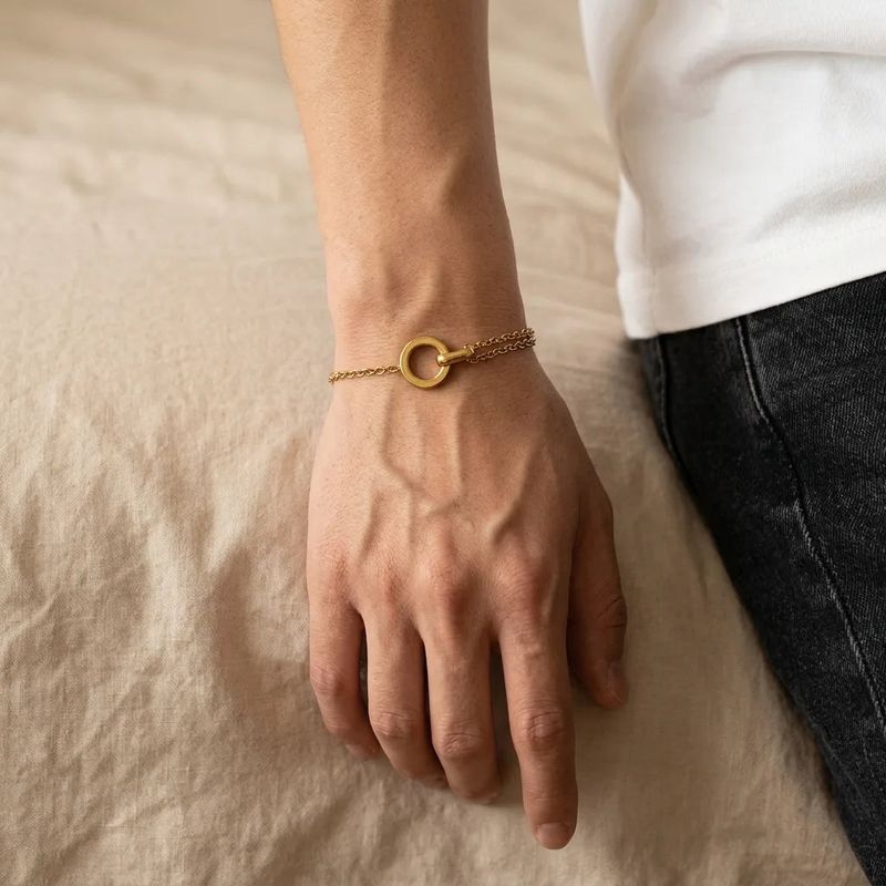 FADE MEET（フェードミート）の「Double Chain Ring Bracelet（Accessories）」