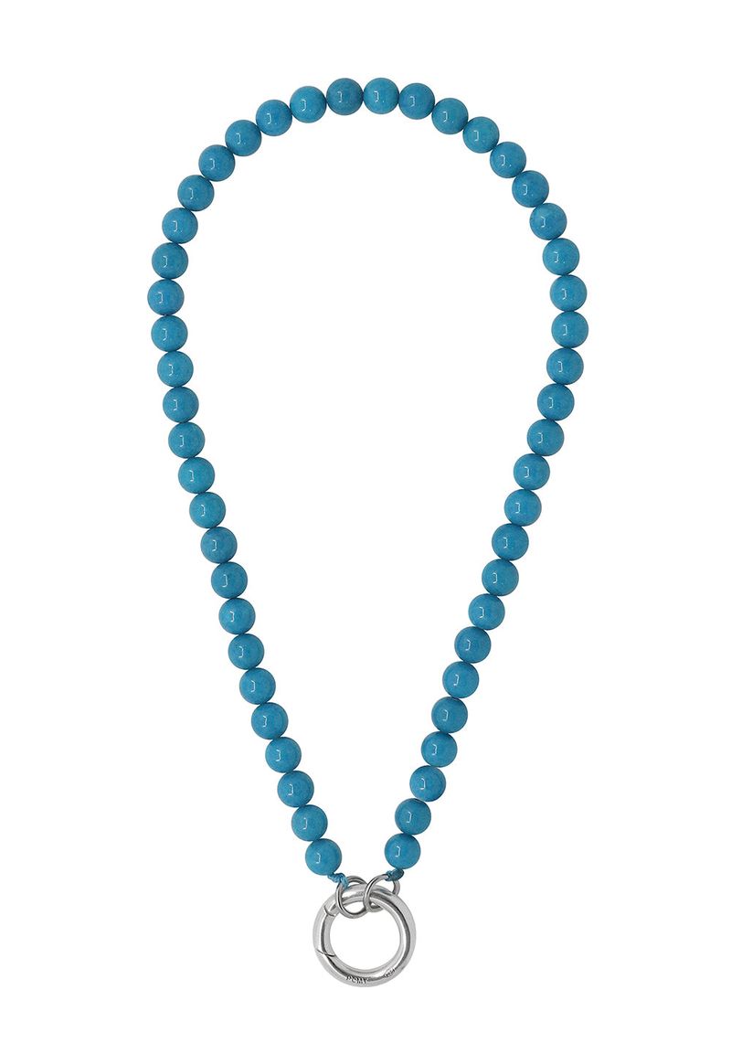 [MADE] Capsule02 Silver Open Pendant Gemstone Necklace _Blue