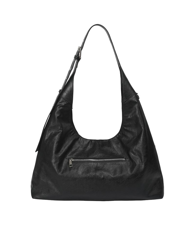 Union Jack Stud Line Shoulder Bag - BLACK