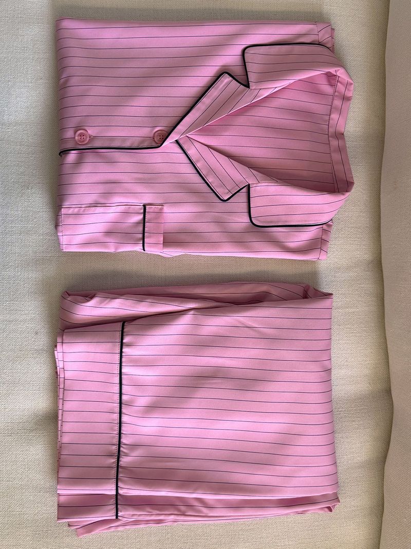 (M)STRIPED PAJAMA SET / PINK