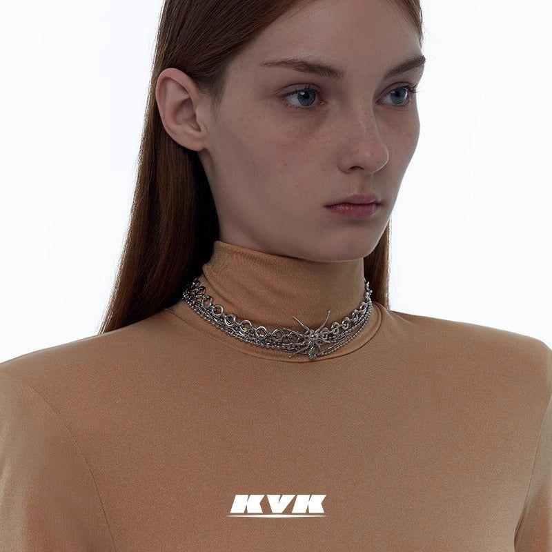 KVK SPIDER Spider Multi-Track Chocker Necklace