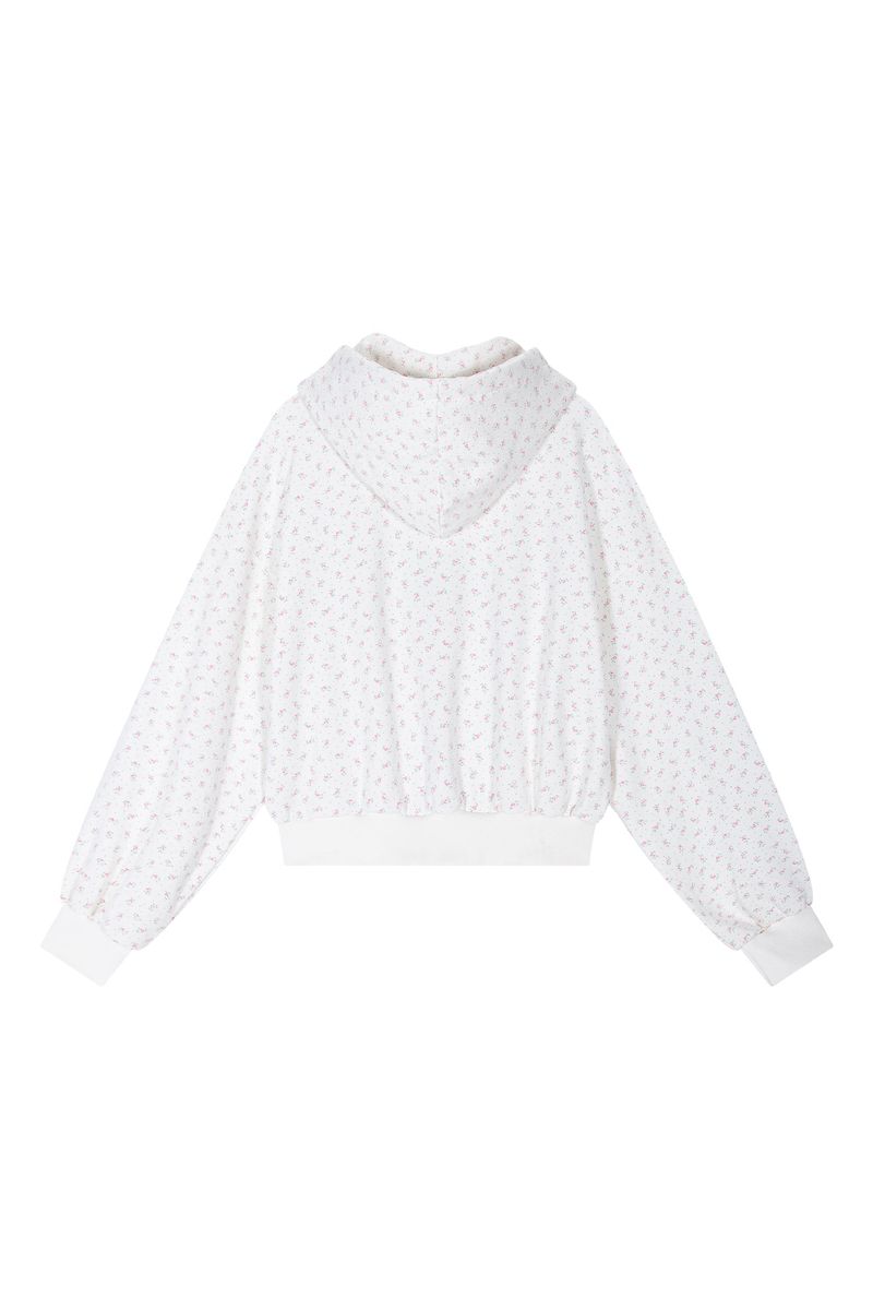 Lace Hood Zip Up [Ivory]