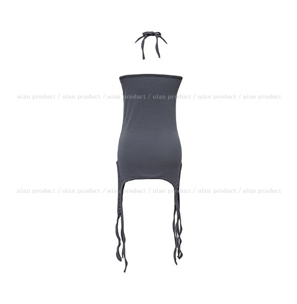Rippy Strap Layered Halter Tank Top