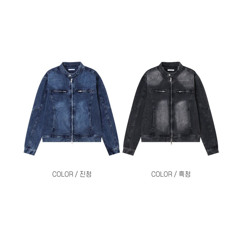 LMN Labo Thunder washed denim jacket (2 colors)