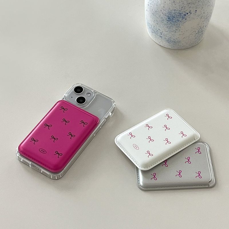 Ribbon Pattern MagSafe Card Wallet (single product)