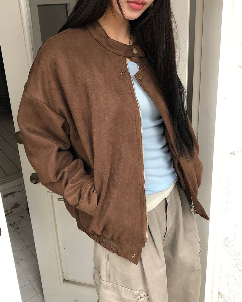 Brok Suede Two-Way Blouson Jacket