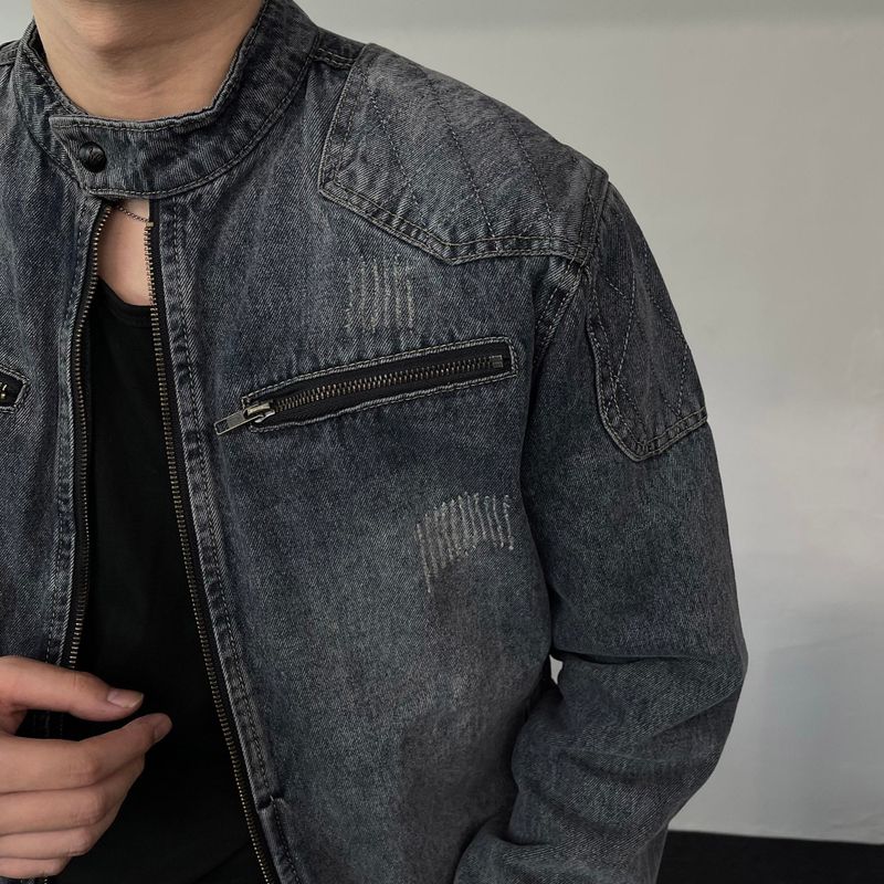 DV patch incision washing jean jacket
