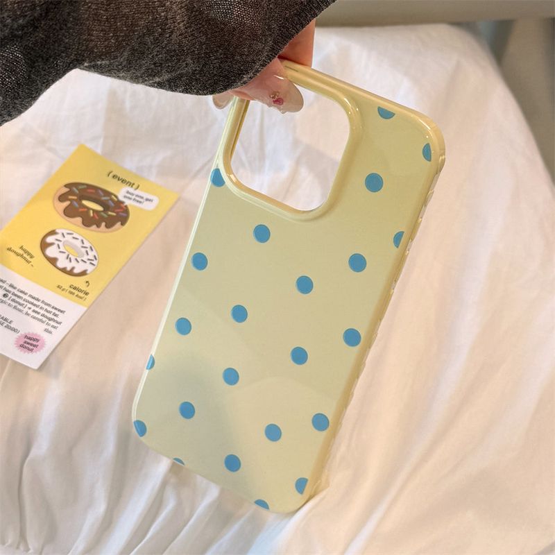 Pastel Tone Dot Pattern Jelly iPhone Case