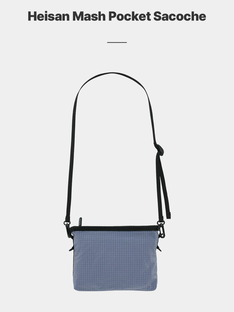 Mesh Pocket Sacoche Nylon Blueberry