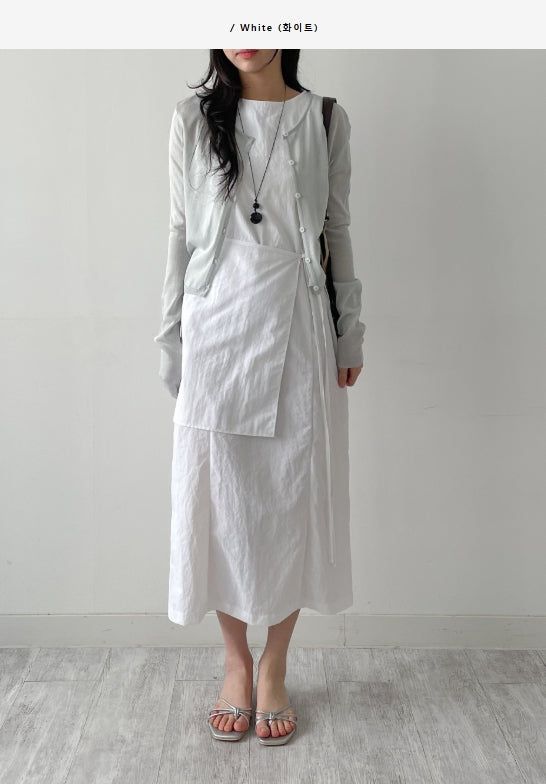 Joanne Nylon Sleeveless Wrap One Piece