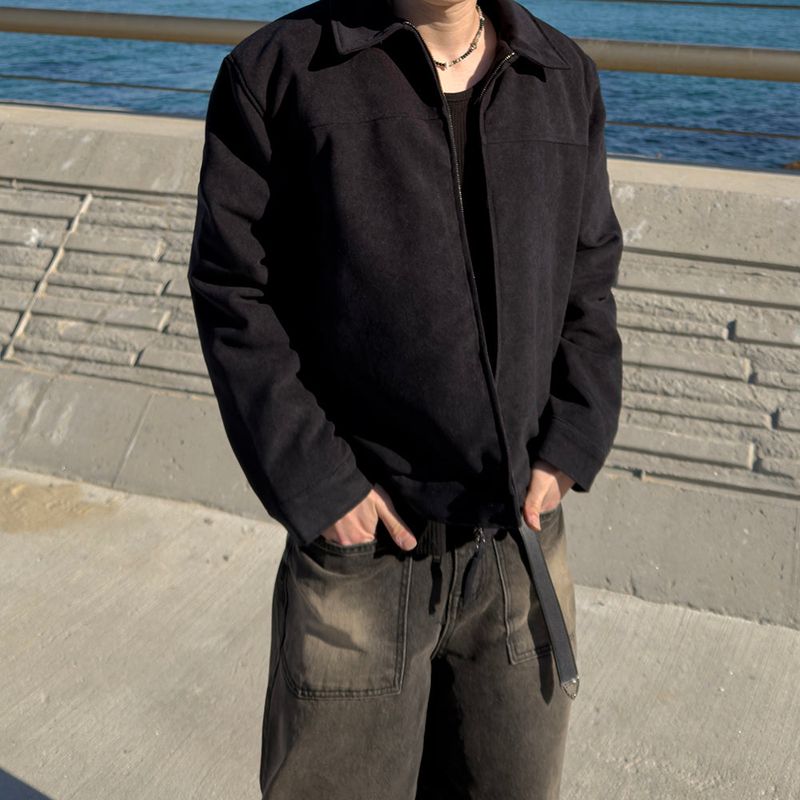 Luna suede padding jacket