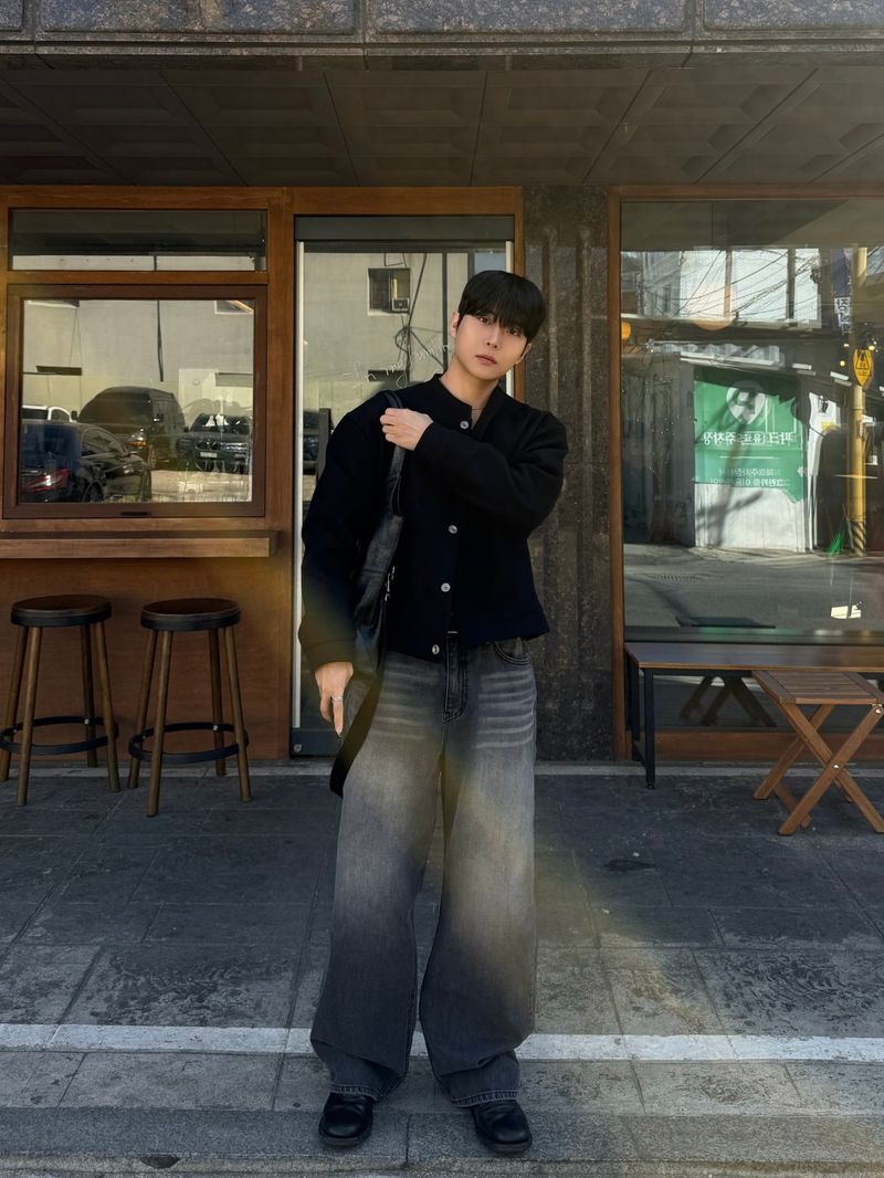 League wool crop cardigan jacket