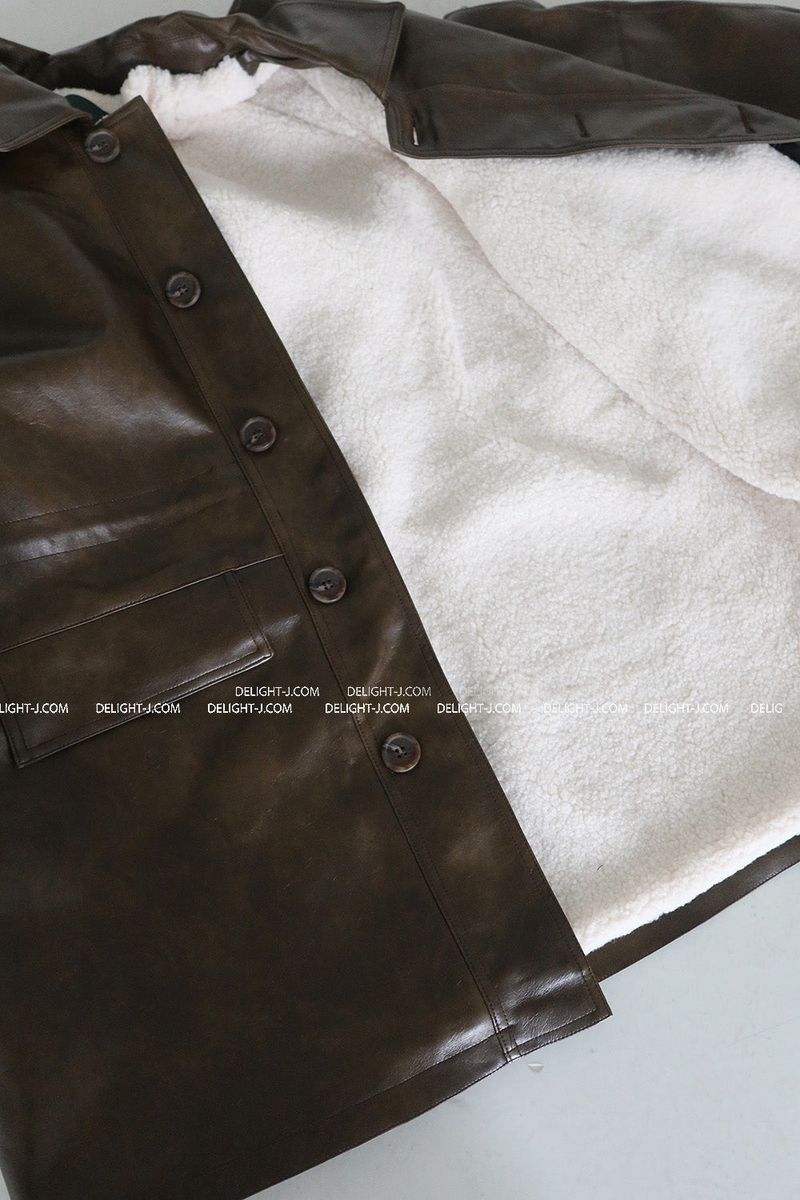 String Leather Dumble Half Coat