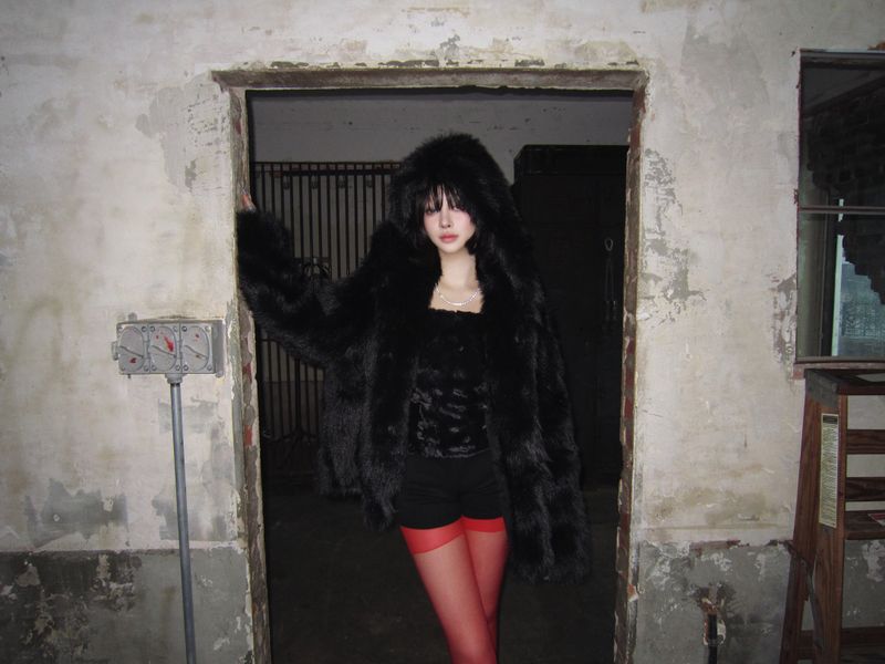 Deni red stockings