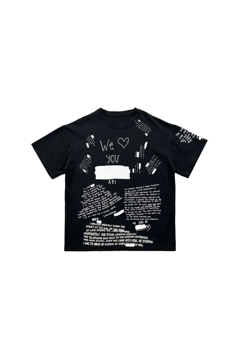SCRIBBLE T-SHIRT / BLACK