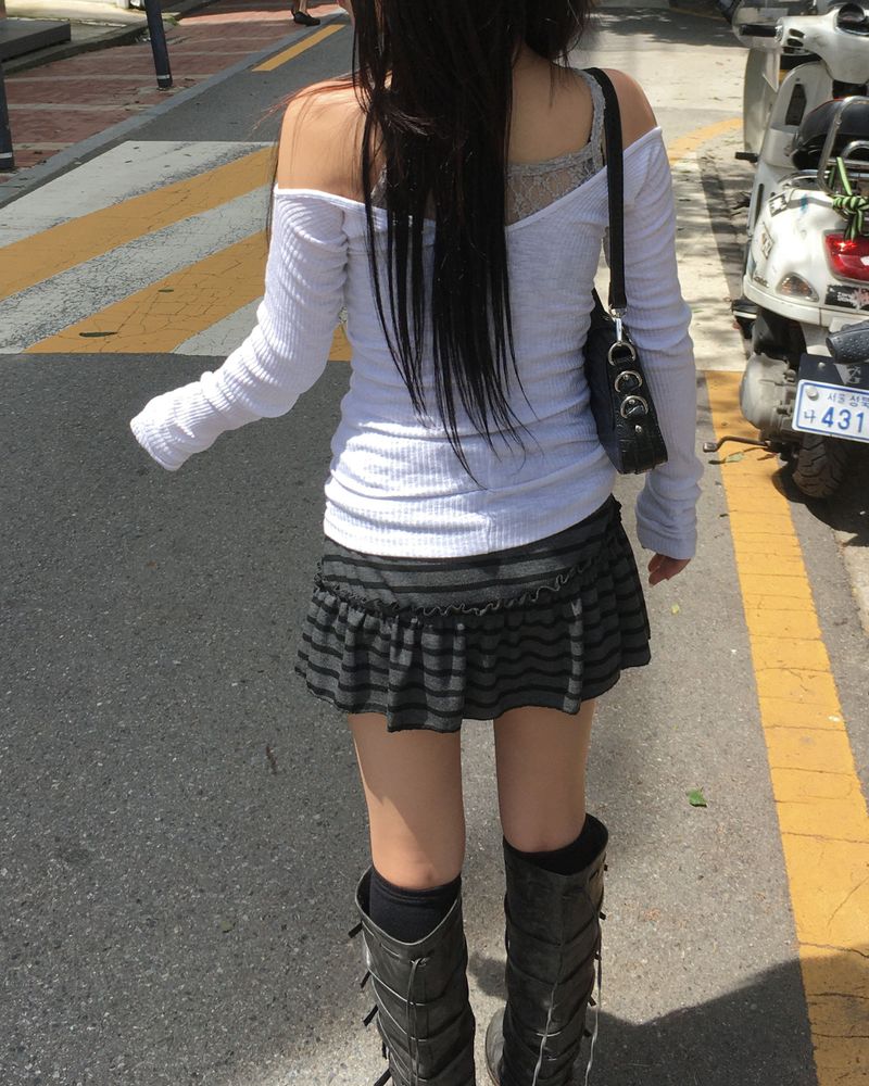 Frill button skirt (2colors)