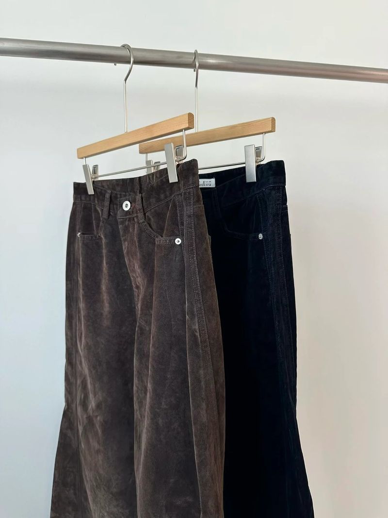 Fall Velvet Wide-Leg Pants - 2 colours