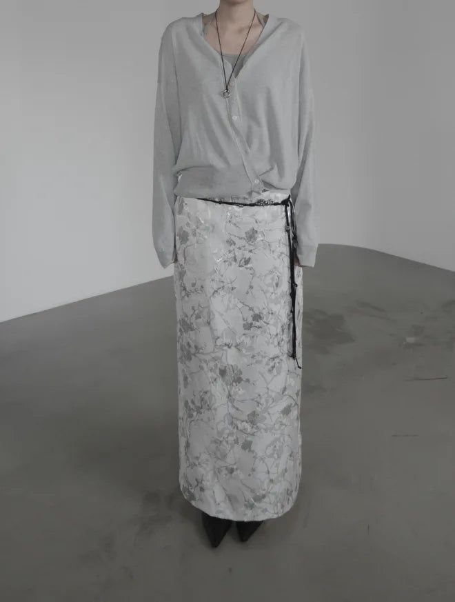 Berryon Flower Long Skirt