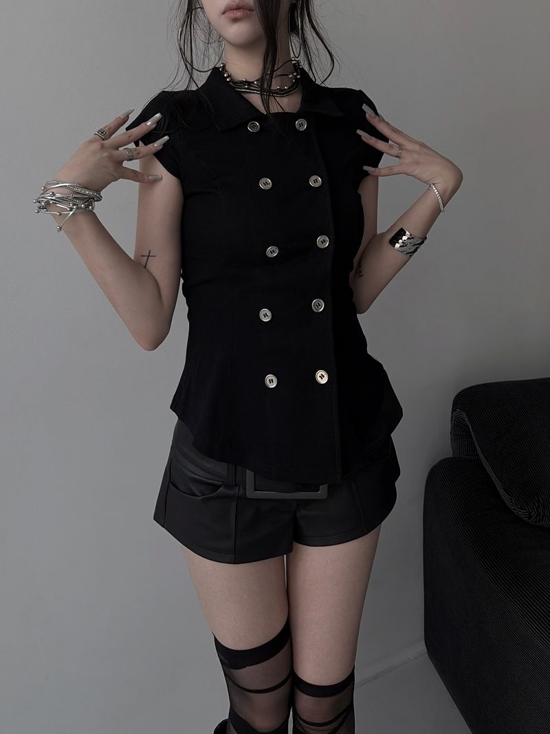 two-button geek chic shirt