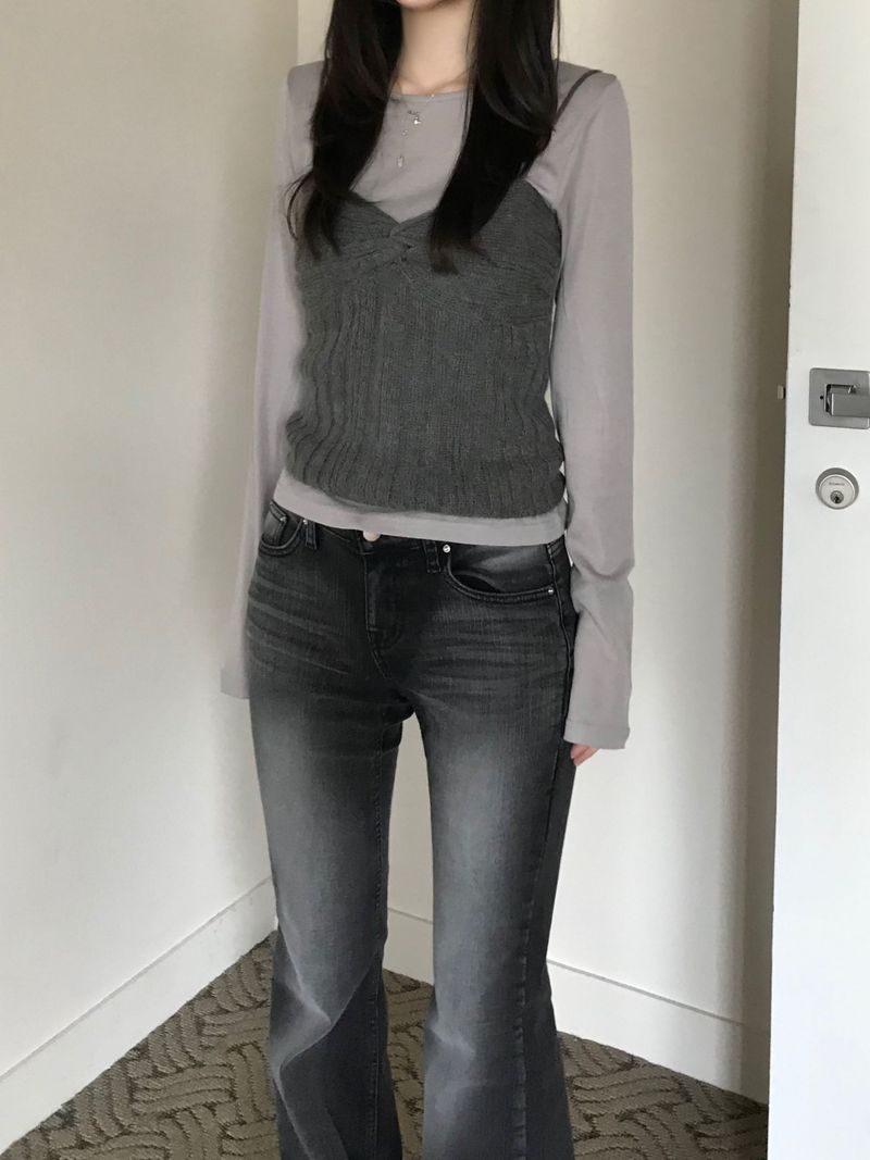 Alpaca knitwear top (2 colors)