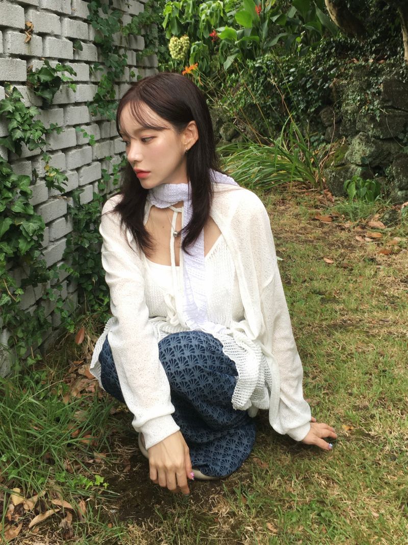 Airy Ribbon Tie Bolero (4c)